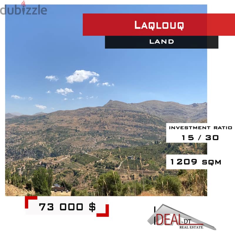 Land for sale in Laqlouq Tannourine fawka 1209 sqm ref#cd1102 0