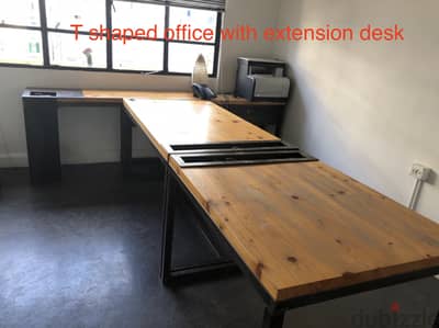 6 office desks 1xTshaped/2xdesks/1xconference room/1board for sale