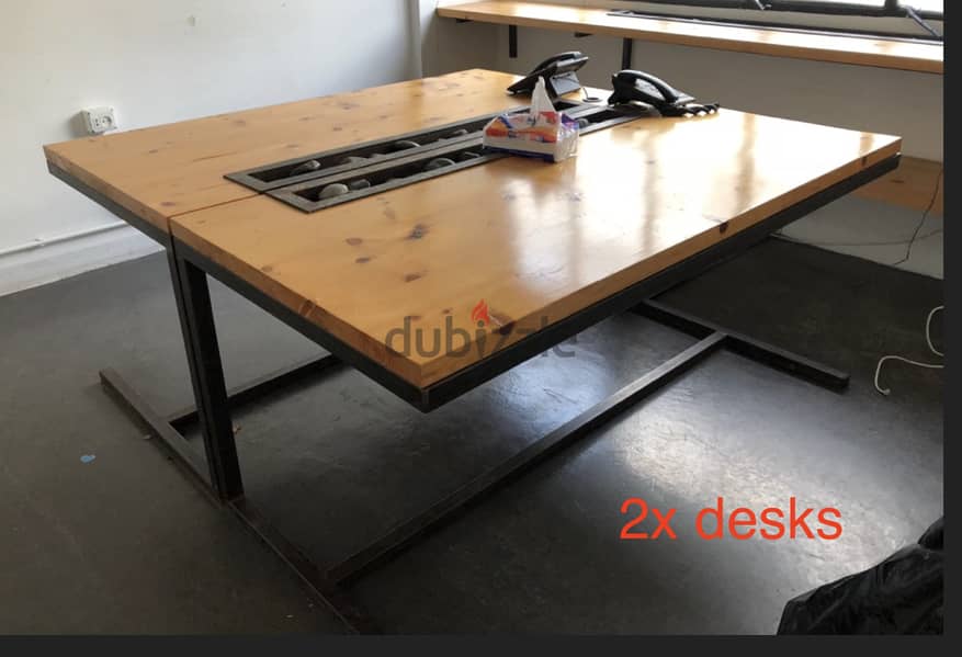 6 office desks 1xTshaped/2xdesks/1xconference room/1board for sale 3