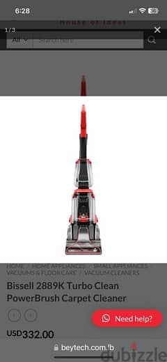 Bissell 2889K Turbo Clean PowerBrush Carpet Cleaner 0