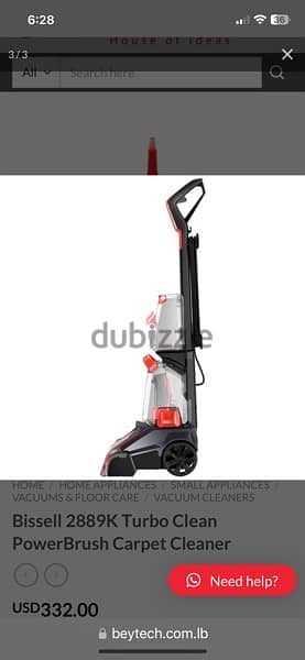 Bissell 2889K Turbo Clean PowerBrush Carpet Cleaner 2