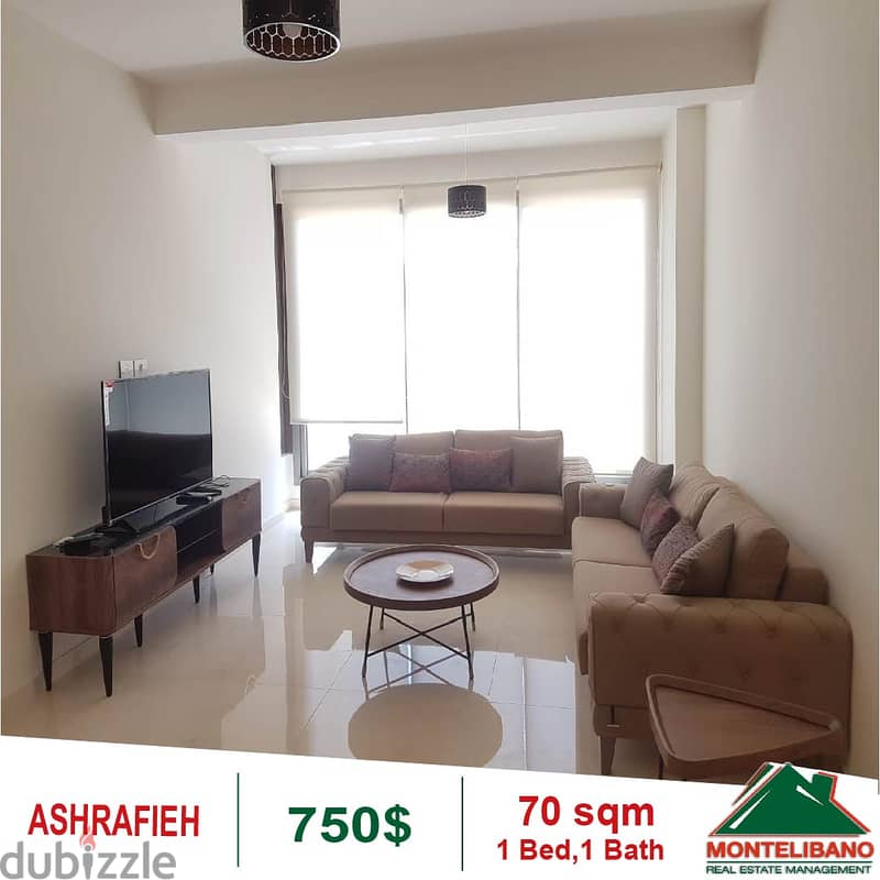 750$!! Fully Furnished Apartment for rent located in Achrafieh 0