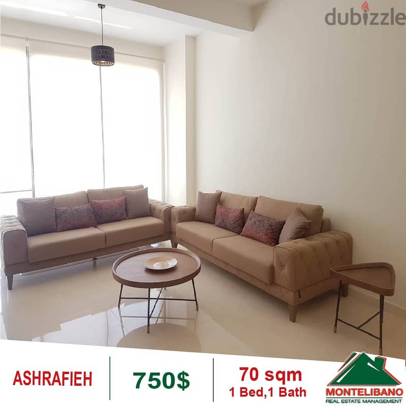 750$!! Fully Furnished Apartment for rent located in Achrafieh 1