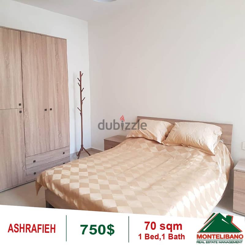 750$!! Fully Furnished Apartment for rent located in Achrafieh 2