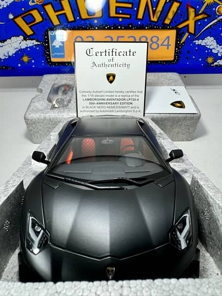 1/18 RARE diecast Autoart Signature  LP720-4 50° Anniversary BLACK 4