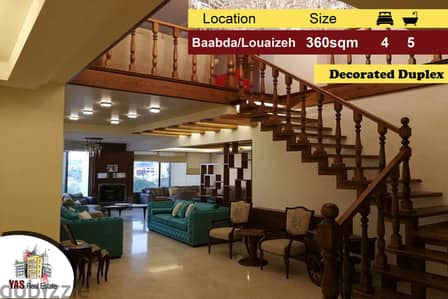 Baabda/Louaizeh 360m2 | Super Deluxe | Decorated | Panoramic View | PA