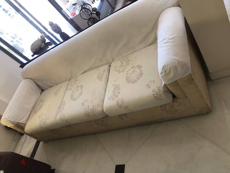 3 seated sofa bed with 2 arm chairs 1