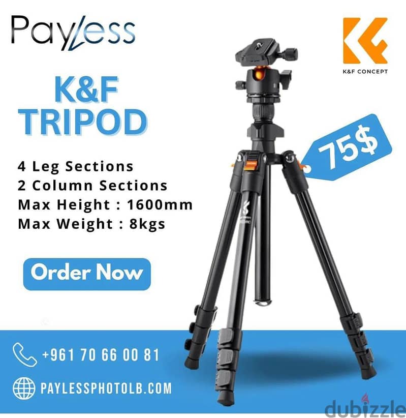 K&F Tripod + 64GB Kingston for FREE 4