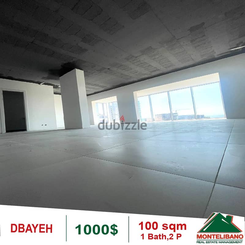 1000$!! Office for rent located in Dbayeh 3