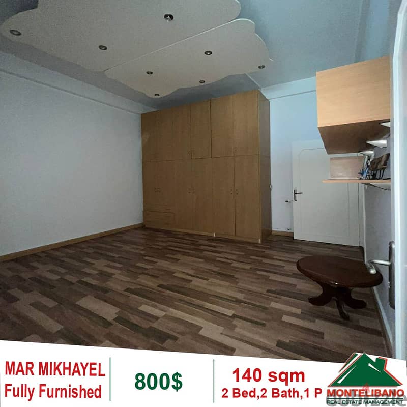 800$!! Fully Furnished Apartment for rent in Mar Mikhayel 2