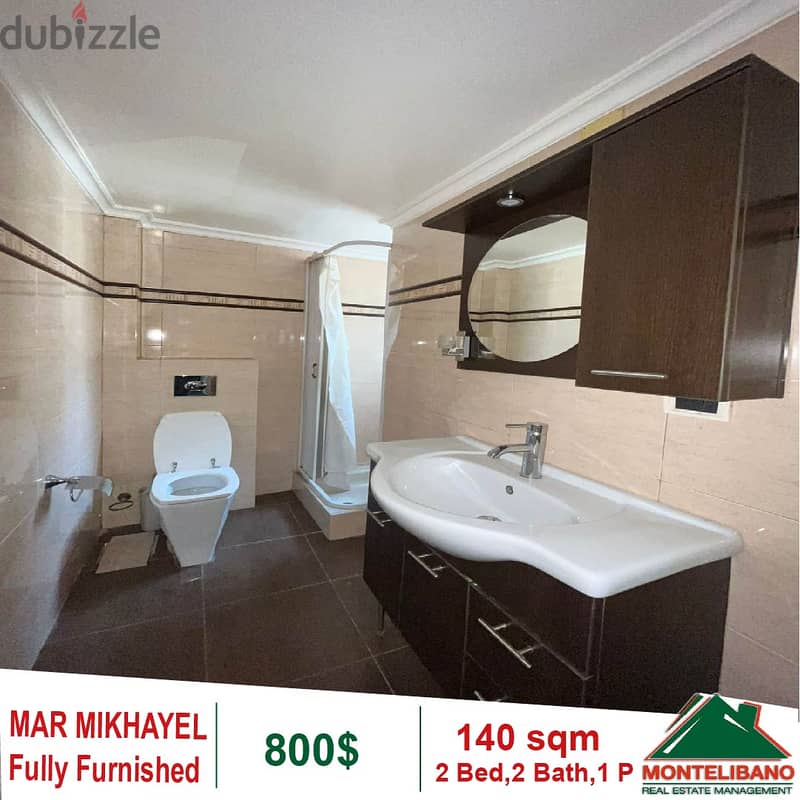 800$!! Fully Furnished Apartment for rent in Mar Mikhayel 5