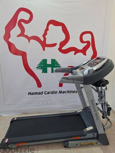 National Matic Treadmil 2HP with Fat Burn Vibration and Apps Holder