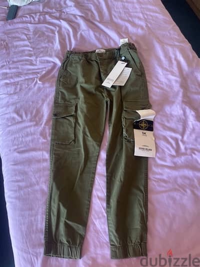 haki color stone island pant xl size