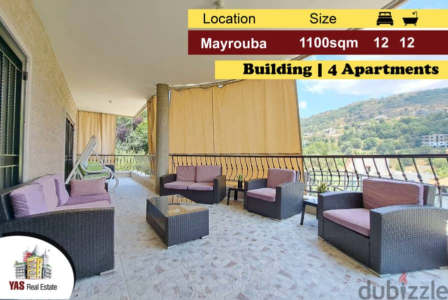 Mayrouba 1100m2 | 1400m2 Terrace/Garden | Mountain View | PA | 0