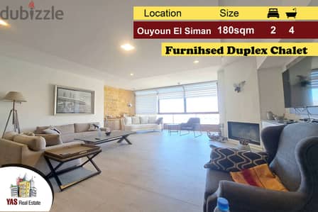 Ouyoun Al Siman/Tilal Al Asal 180m2 | Furnished Duplex | New | DA