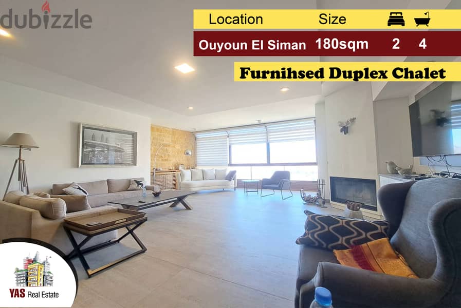 Ouyoun Al Siman/Tilal Al Asal 180m2 | Furnished Duplex | New | DA 0