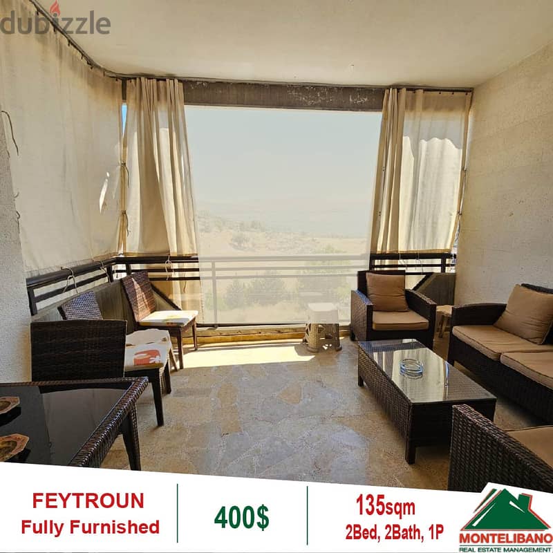 400$!! Fully Furnished Apartment for rent located in Feytroun!! 1