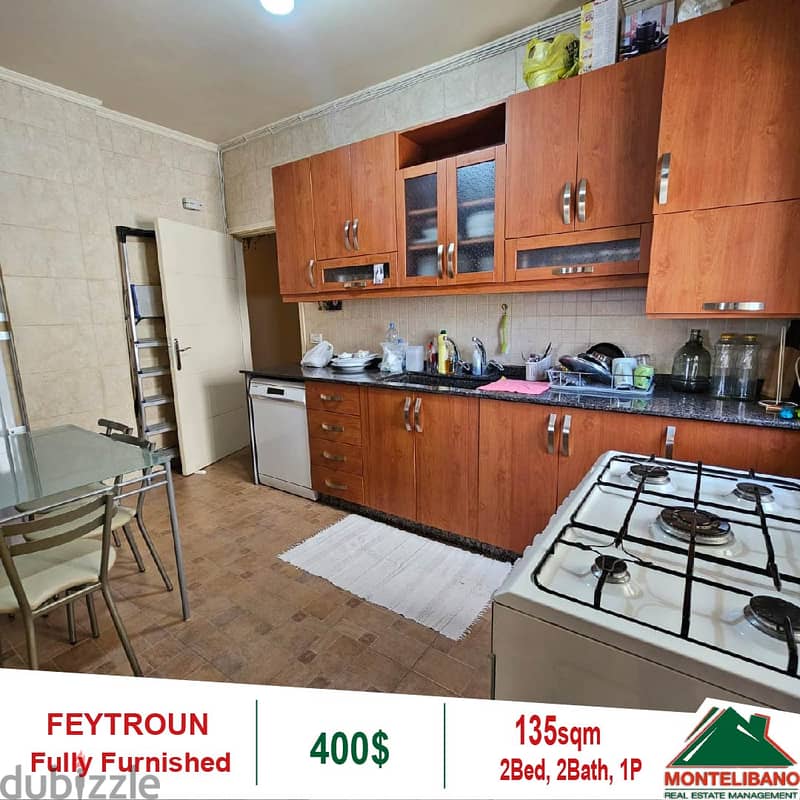 400$!! Fully Furnished Apartment for rent located in Feytroun!! 2