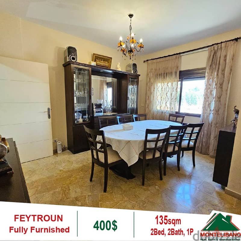 400$!! Fully Furnished Apartment for rent located in Feytroun!! 3