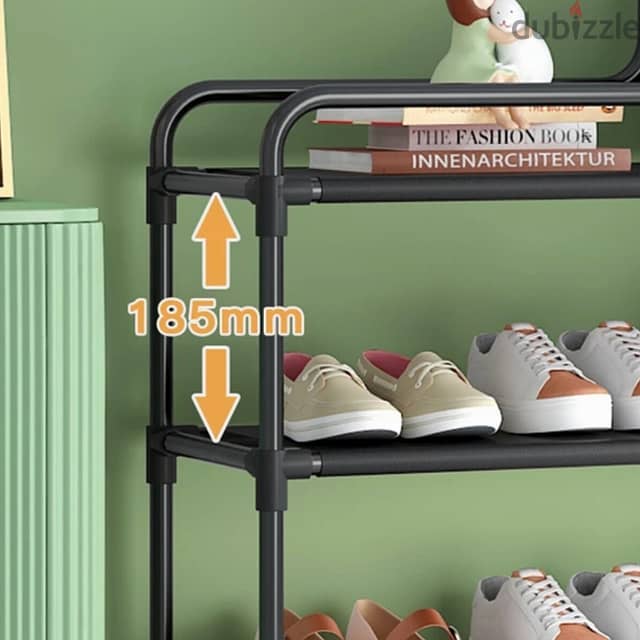 4-Layer Shoe Organizer, Shoe Stand with Top Storage Box 5