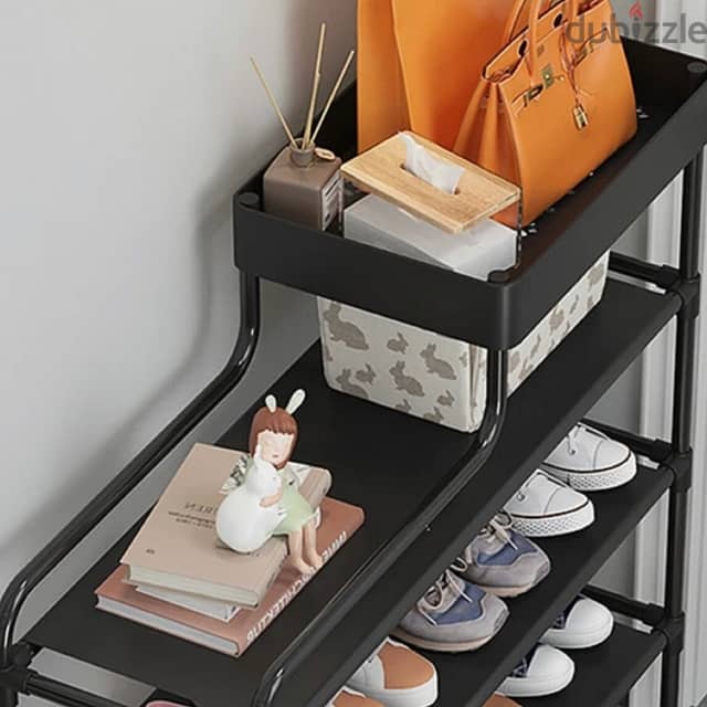 4-Layer Shoe Organizer, Shoe Stand with Top Storage Box 8