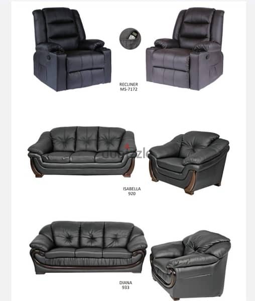 Leather sofa.                              صوفيات جلد 6