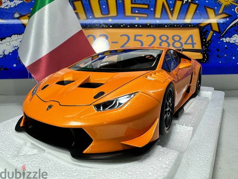 1/18 diecast Autoart 81558 Lambo Huracán LP620-2 Super Trofeo Orange 4