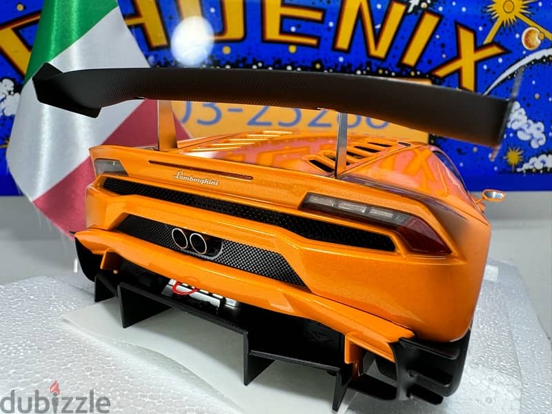 1/18 diecast Autoart 81558 Lambo Huracán LP620-2 Super Trofeo Orange 5