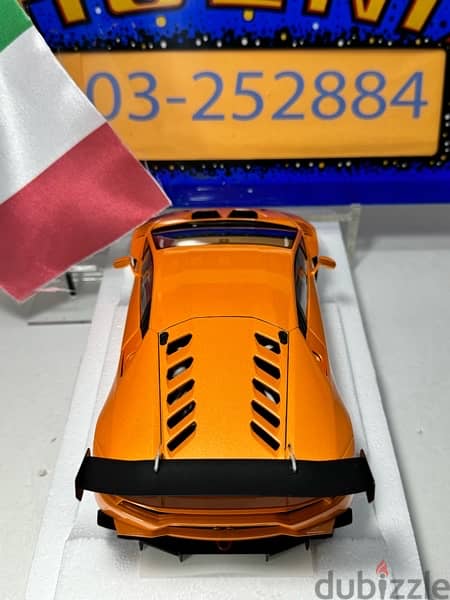 1/18 diecast Autoart 81558 Lambo Huracán LP620-2 Super Trofeo Orange 6