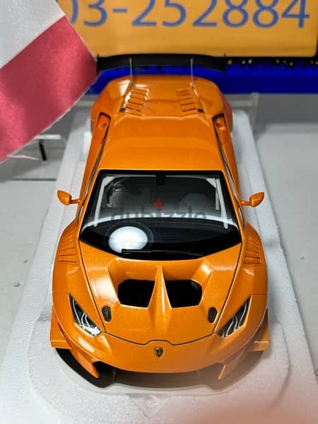 1/18 diecast Autoart 81558 Lambo Huracán LP620-2 Super Trofeo Orange 7