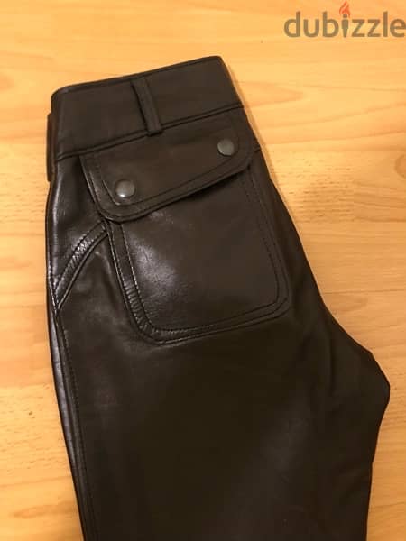 Trousers black , real leather, size 36 1