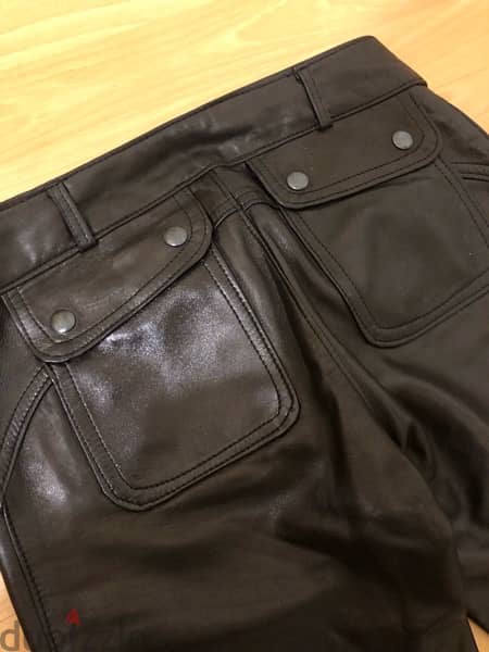 Trousers black , real leather, size 36 2