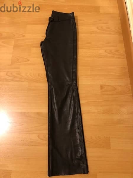 Trousers black , real leather, size 36 3