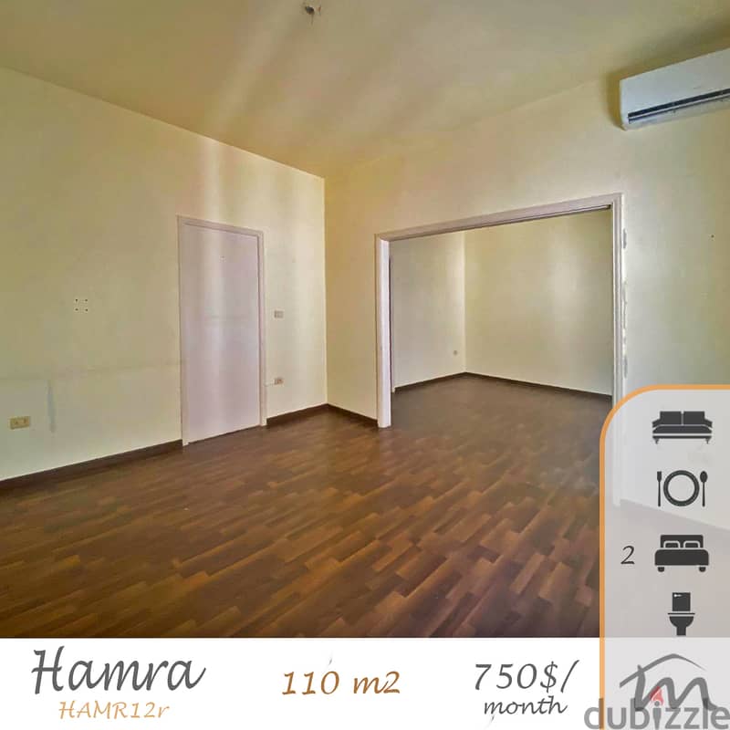 Hamra | Catchy 2 Bedrooms Apartment | Prime Location | Balcony | ACs 0