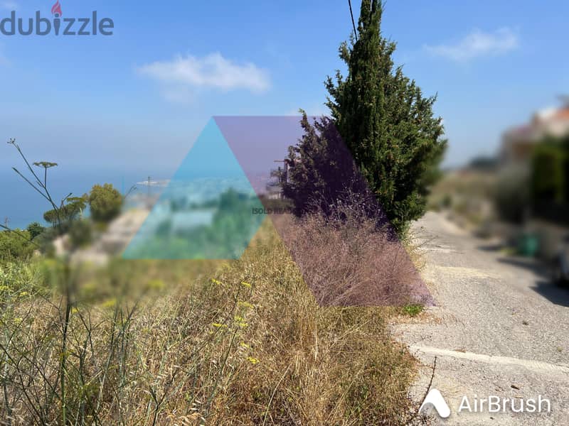 A 813 m2 land having an open mountain/sea view for sale in Halat 3