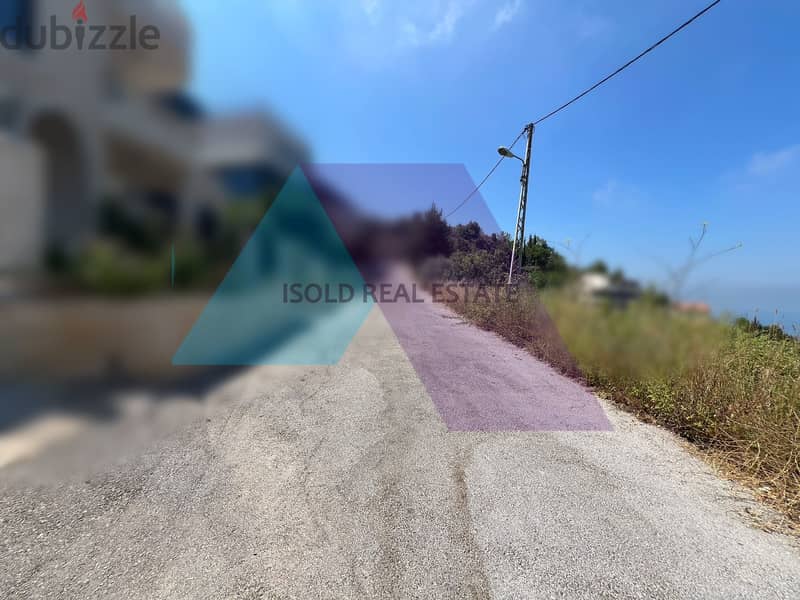 A 813 m2 land having an open mountain/sea view for sale in Halat 4