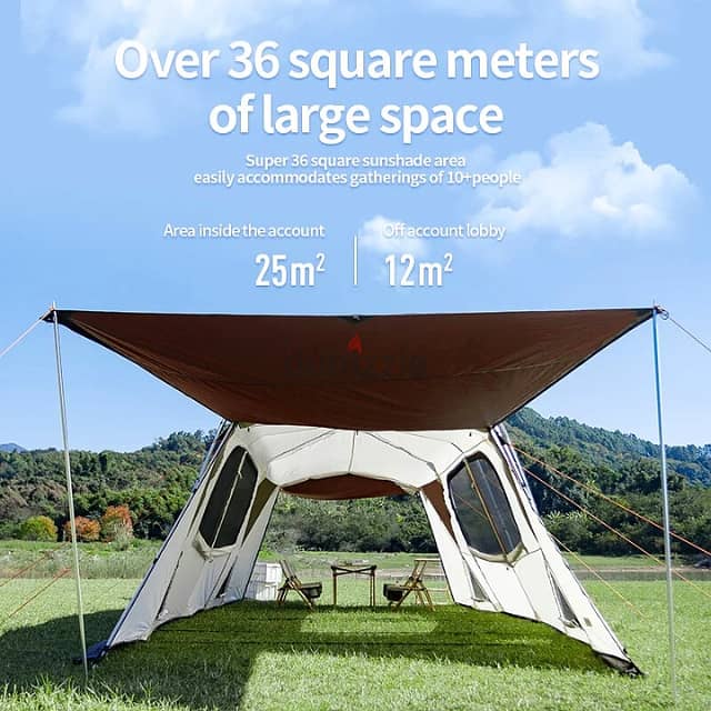 Large Camping Tent for 15 People, Waterproof Outdoor Tent خيمة 3