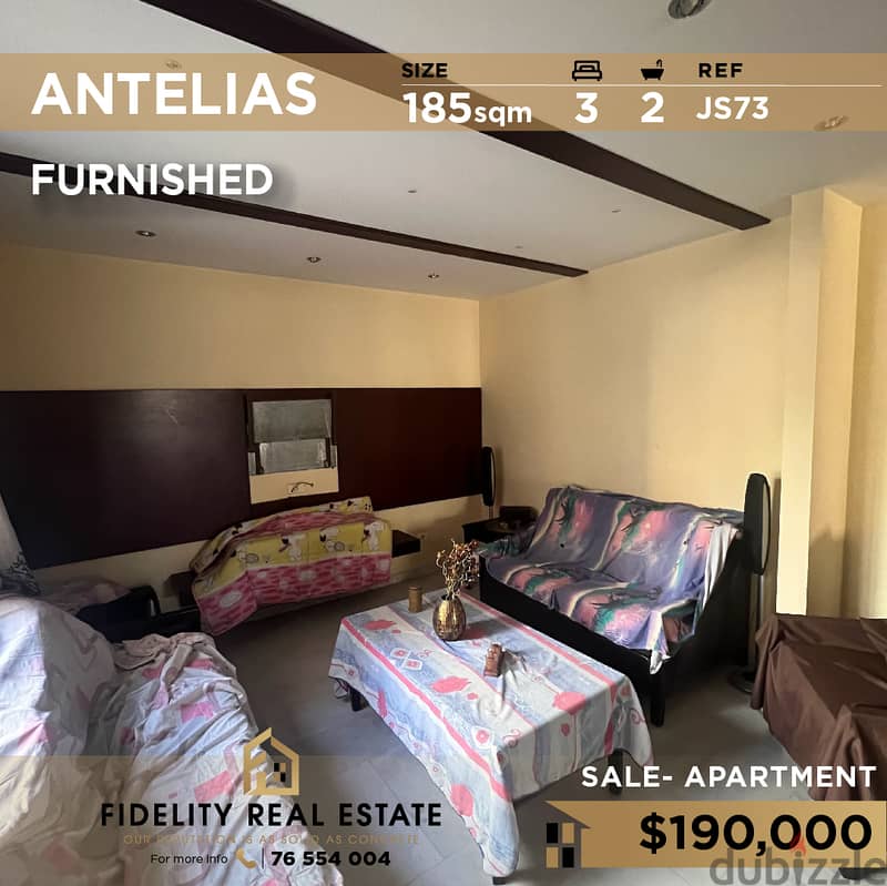 Apartment for sale in Antelias furnished JS73 0