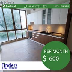 Apartment For Rent In Baabdat! | شقة للإيجار في بعبدات 0