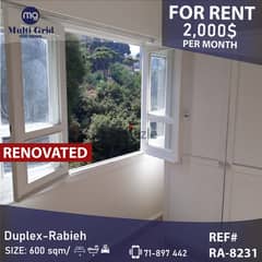 RA-8231 / Duplex for Sale in Rabieh , دوبلكس للبيع في الرابية 0