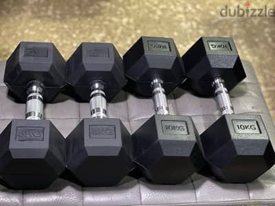 hexagon dumbells new very special price all weight available