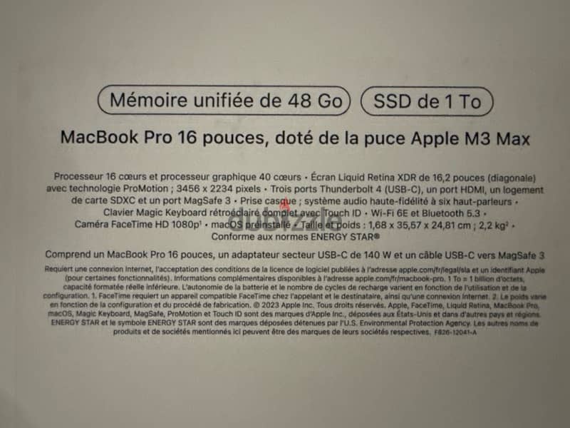 MacBook Pro M3 Max 16” 16 Cores - 48 GB RAM 1TB HD 1