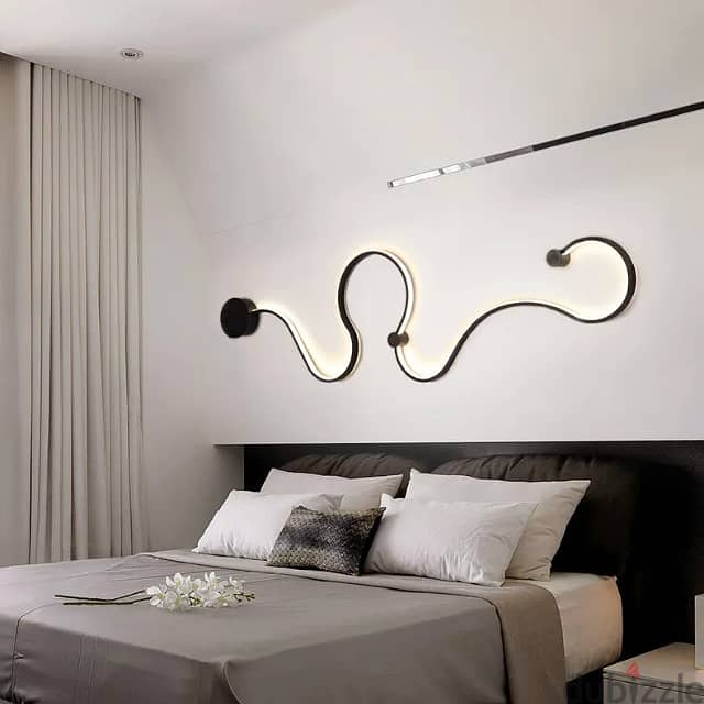 Curved Wall Light - Modern Nordic Indoor LED Lamp with 3 Hues 1