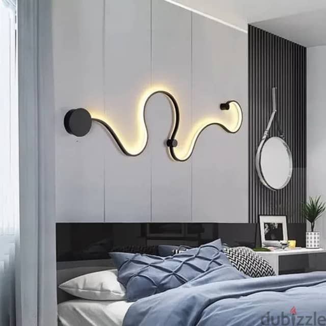 Curved Wall Light - Modern Nordic Indoor LED Lamp with 3 Hues 7