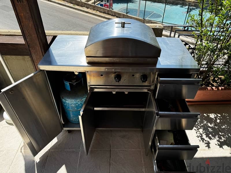 Stainless Steel Gas Grill with Workstations 5