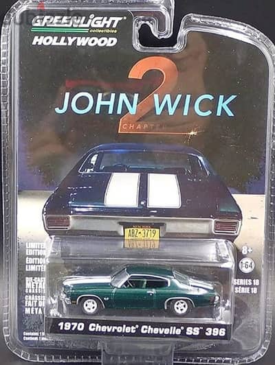 1970 Chevelle SS 396 (John Wick 2) diecast car model 1;64.