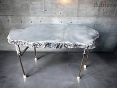 Concrete Coffee table with rebar legs