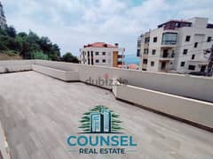 Catchy apartment for sale 125m²+100m²terrace in Halat Jbeil