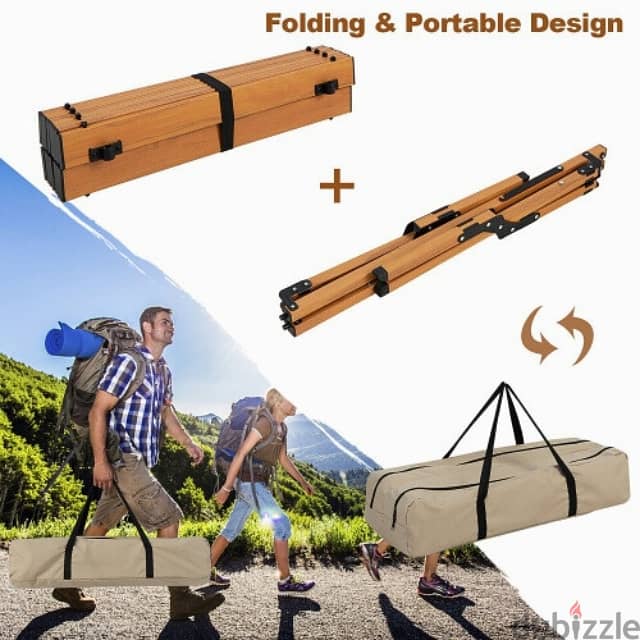 Aluminum Camping Table, Roll-Up Design for Picnics, 50 Kg Load 6