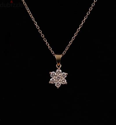 diamond flower pendant necklace